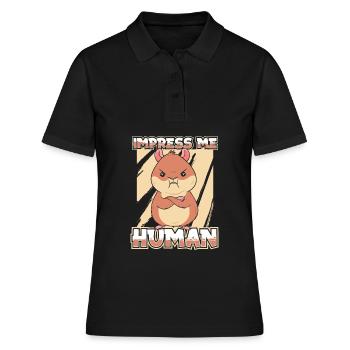 Hamster - Frauen Polo Shirt - Schwarz - Vorne - Ailine (174cm)