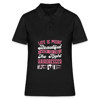 Coiffeur Coiffeur Coiffure Coiffure Coiffure Coiffure - Polo Femme - noir - Devant - Ailine (174cm)
