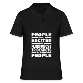 Frisbee - Frauen Polo Shirt - Schwarz - Vorne - Ailine (174cm)