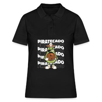 Pirate - Frauen Polo Shirt - Schwarz - Vorne - Ailine (174cm)