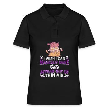 Location de chat Chat Domestique Cat - Polo Femme - noir - Devant - Ailine (174cm)
