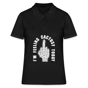 Cactus arbuste Cactus piquant jardinier de jardin - Polo Femme - noir - Devant - Ailine (174cm)
