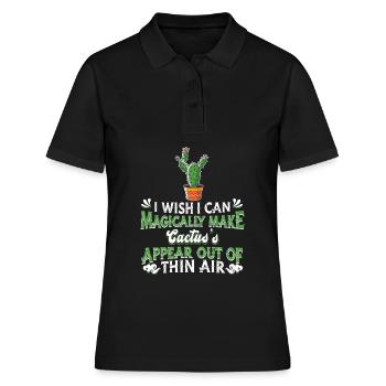 Cactus arbuste Cactus piquant jardinier de jardin - Polo Femme - noir - Devant - Ailine (174cm)