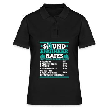Tontechniker Sound Audio Engineer - Women's Polo Shirt - black - Front - Ailine (174cm)