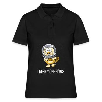 Biber - Frauen Polo Shirt - Schwarz - Vorne - Ailine (174cm)