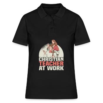 Teacher of Religion Religious Education - Women's Polo Shirt - black - Front - Ailine (174cm)