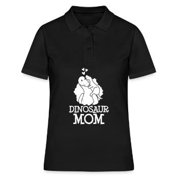 Maman dinosaure dinosaure - Polo Femme - noir - Devant - Ailine (174cm)