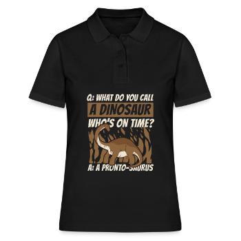 Dinosaure Dinosaure adulte - Polo Femme - noir - Devant - Ailine (174cm)