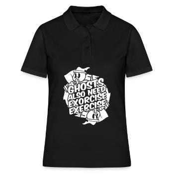 Halloween Komisch - Frauen Polo Shirt - Schwarz - Vorne - Ailine (174cm)