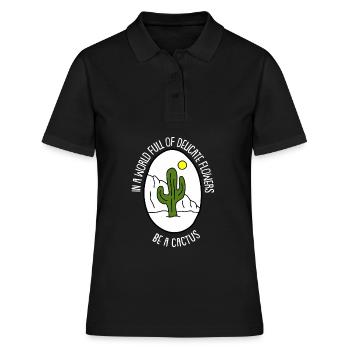 Cactus Jardin Cactus - Polo Femme - noir - Devant - Ailine (174cm)