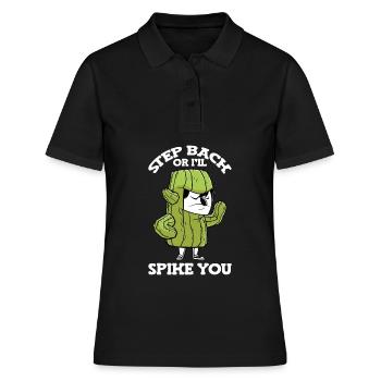Cactus Jardin Cactus - Polo Femme - noir - Devant - Ailine (174cm)