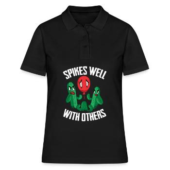 Cactus Jardin Cactus - Polo Femme - noir - Devant - Ailine (174cm)