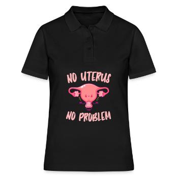 Hysterektomie Komisch - Frauen Polo Shirt - Schwarz - Vorne - Ailine (174cm)