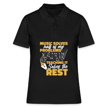 Notes du professeur de musique - Polo Femme - noir - Devant - Ailine (174cm)