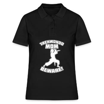 Taekwondo Mère Taekwondo Mama - Polo Femme - noir - Devant - Ailine (174cm)