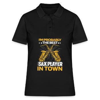 Saxophone Saxophone - Women's Polo Shirt - black - Front - Ailine (174cm)