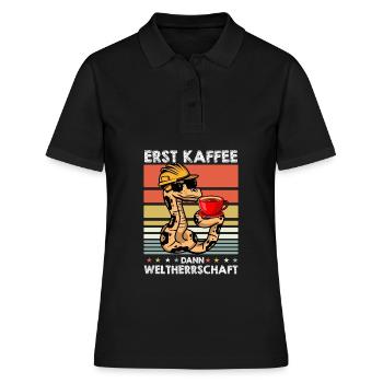 Boa Constrictor Schlange Sonnenbrille Kaffee - Frauen Polo Shirt - Schwarz - Vorne - Ailine (174cm)
