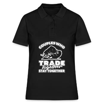 Paire Day Trading Day Trader - Polo Femme - noir - Devant - Ailine (174cm)