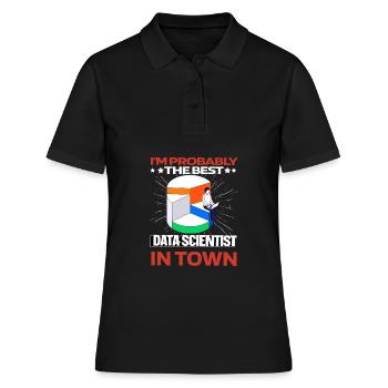 Analyste de données en science des données Lustig - Polo Femme - noir - Devant - Ailine (174cm)