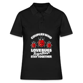 Entomologie Entomologiste Couple d’insectes - Polo Femme - noir - Devant - Ailine (174cm)