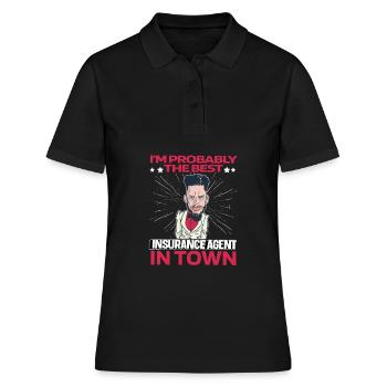 Conseiller en assurance Courtier d’assurance Lustig - Polo Femme - noir - Devant - Ailine (174cm)