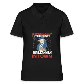 Postbote Briefträger Lustig - Frauen Polo Shirt - Schwarz - Vorne - Ailine (174cm)