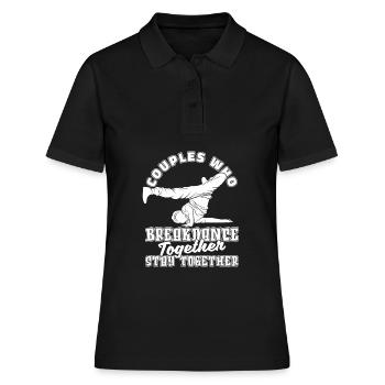 Breakdance Breakdancer Breakdancing Couple - Polo Femme - noir - Devant - Ailine (174cm)