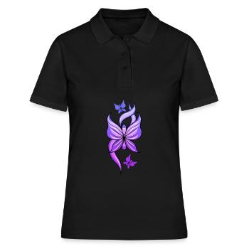 Fibromyalgia Rheumatism Colorful - Women's Polo Shirt - black - Front - Ailine (174cm)
