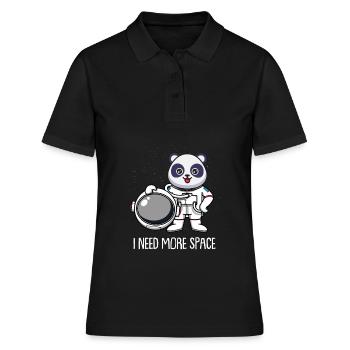 Panda géant Panda Ours Astronaute - Polo Femme - noir - Devant - Ailine (174cm)