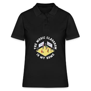 Professeur de musique Professeur de musique - Polo Femme - noir - Devant - Ailine (174cm)