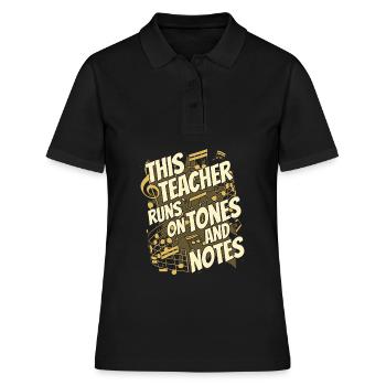 Professeur de musique Professeur de musique - Polo Femme - noir - Devant - Ailine (174cm)