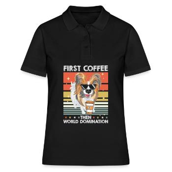 Papillon Witzig - Frauen Polo Shirt - Schwarz - Vorne - Ailine (174cm)