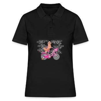 Lama Llama Vélo - Polo Femme - noir - Devant - Ailine (174cm)