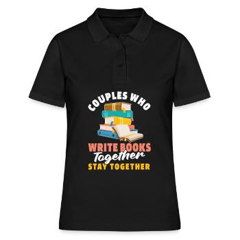 Writer Author Couple - Women's Polo Shirt - black - Front - Ailine (174cm)