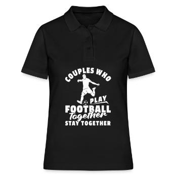 Couple de football américain - Polo Femme - noir - Devant - Ailine (174cm)