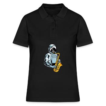 Saxophone Saxophone Astronaut - Women's Polo Shirt - black - Front - Ailine (174cm)