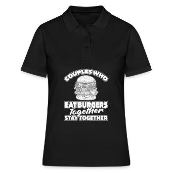 Burger Hamburger Paar - Frauen Polo Shirt - Schwarz - Vorne - Ailine (174cm)