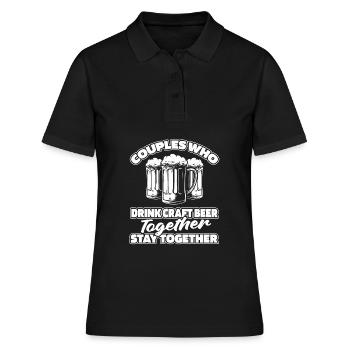 Craft Beer Craft Beer Pair - Women's Polo Shirt - black - Front - Ailine (174cm)