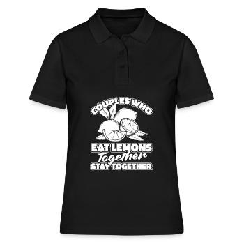 Paire de citrons - Polo Femme - noir - Devant - Ailine (174cm)