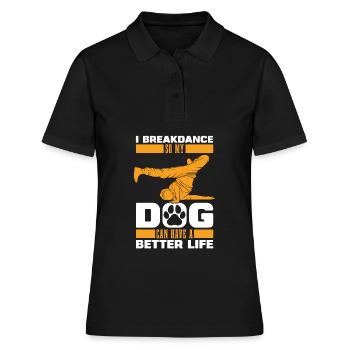Breakdance Breakdancer Breakdancer Chien - Polo Femme - noir - Devant - Ailine (174cm)
