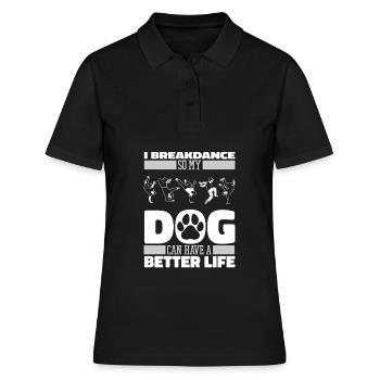 Breakdance Breakdancer Breakdancer Chien - Polo Femme - noir - Devant - Ailine (174cm)