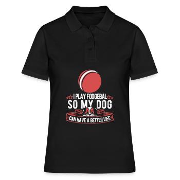 Chien de ballon chasseur - Polo Femme - noir - Devant - Ailine (174cm)
