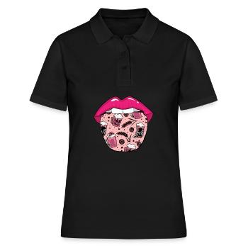 Bière artisanale Langue de bière artisanale - Polo Femme - noir - Devant - Ailine (174cm)