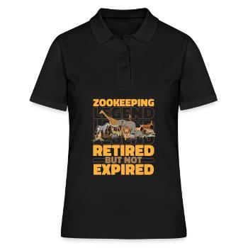 Tierpfleger Zoowärter Im Ruhestand - Frauen Polo Shirt - Schwarz - Vorne - Ailine (174cm)