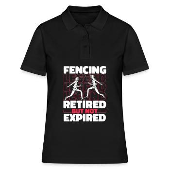 Fechten Fechter Im Ruhestand - Frauen Polo Shirt - Schwarz - Vorne - Ailine (174cm)
