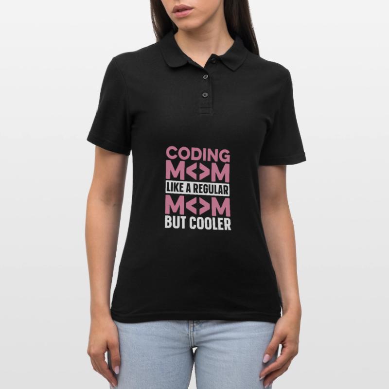 Entwickler Coder Programmierer Mama Frauen Polo Shirt