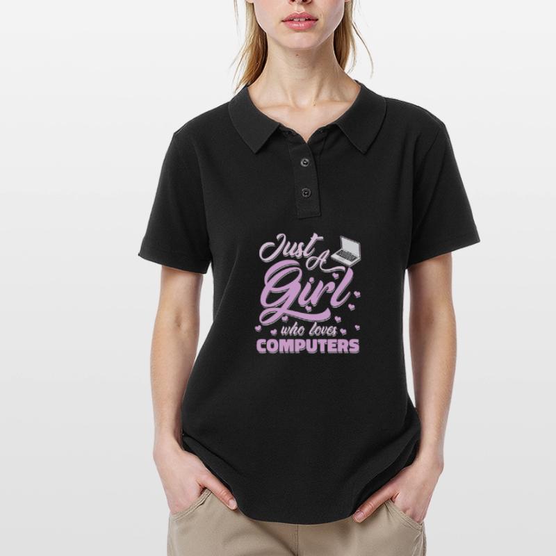 Developer Coder Programmer Girl Women's Polo Shirt