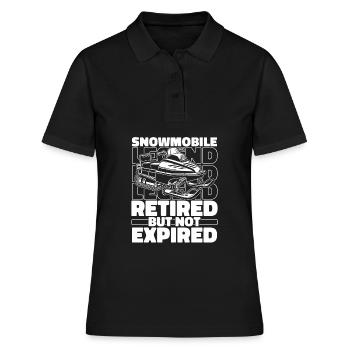 Schneemobil Motorschlitten Im Ruhestand - Frauen Polo Shirt - Schwarz - Vorne - Ailine (174cm)