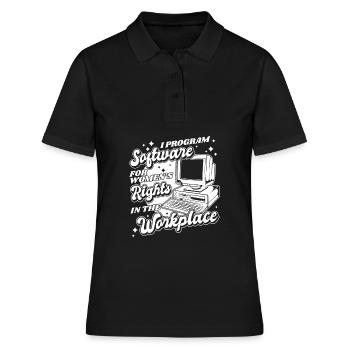 Developer Coder Programmer Computer - Polo Femme - noir - Devant - Ailine (174cm)