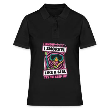 Schnorcheln Witzig - Frauen Polo Shirt - Schwarz - Vorne - Ailine (174cm)